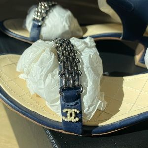 Chanel Sling Back Sandals